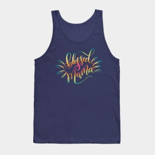 Blessed Mama Hand Lettered Tank Top